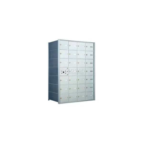 1400 Series Front Loading Horizontal Wall-Mounted Mailbox, 27 Compartments, Anodized Aluminum, Florence Mfg Co, Mfr#: 140074A